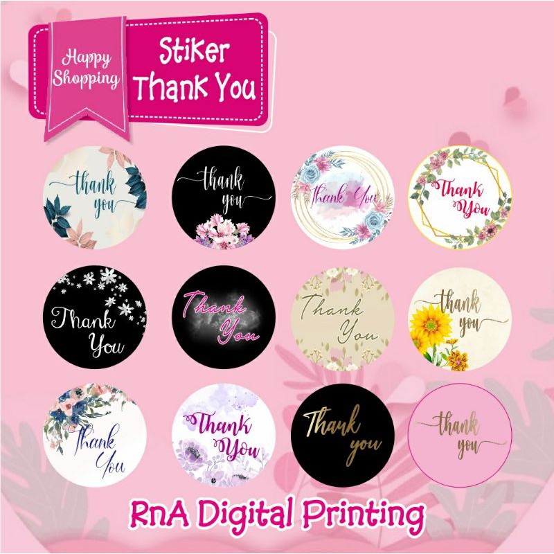 

Label Stiker Sticker Thank you,Thanks, Terimakasih (4cm)