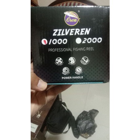 Reel Pancing Orca Zilveren 1000,2000 Power Handle