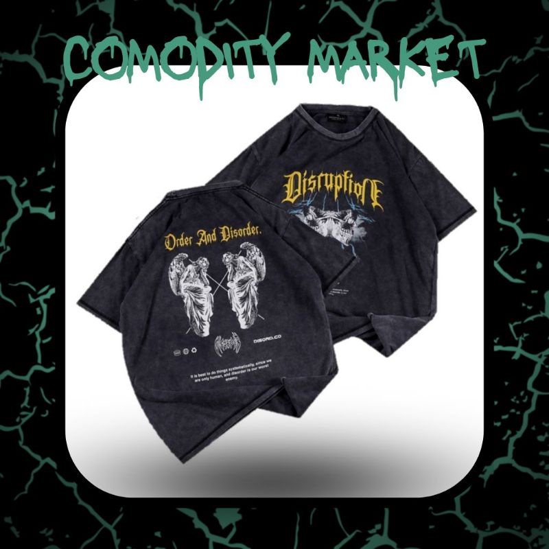 Holyster & Co REGULER Baju Kaos Distro Motif DisruptionE XXX, L