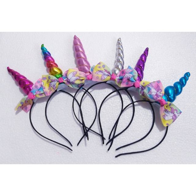 grosir  Bando unicorn pita gambar 6 Pcs