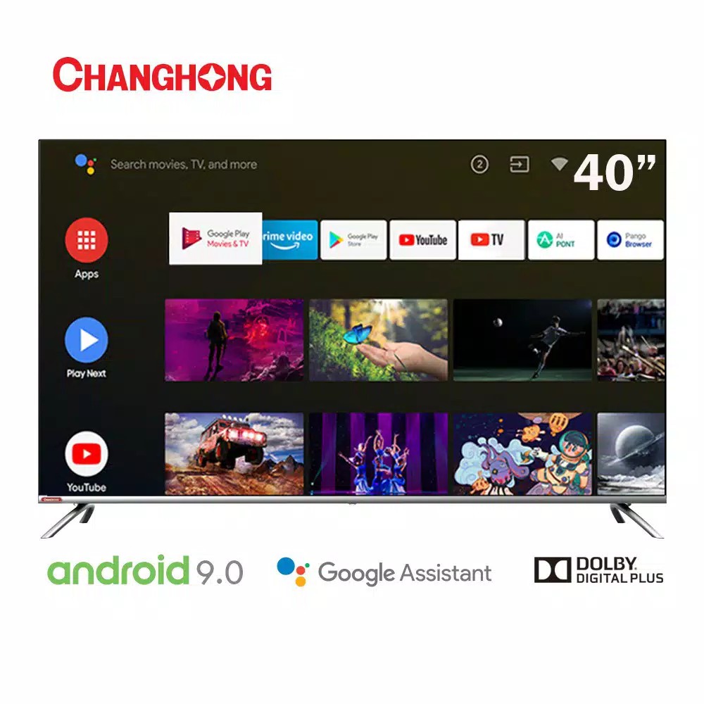 Changhong Framless Google certified Android Smart 40 Inch LED TV L40H7 / 40H7
