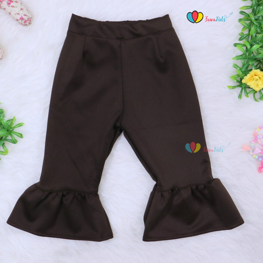 Trumpet POLOS 3-5 Tahun / Celana Cutbray Adem Anak Perempuan Legging Cewek Modis Girl Lucu Panjang