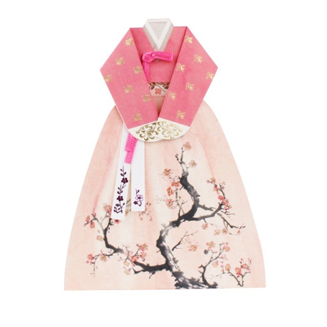 

kartu hanbok cat air bunga prem korea Hanbok 한복 카드 Tradisional design