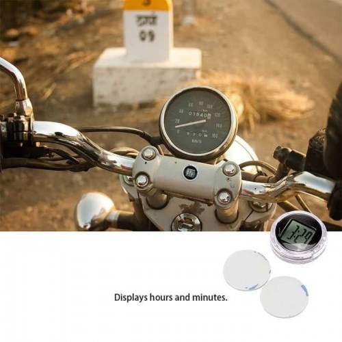 Jam Motor Mini Tempel Dekorasi Motor Jam Digital Time Watch Speed