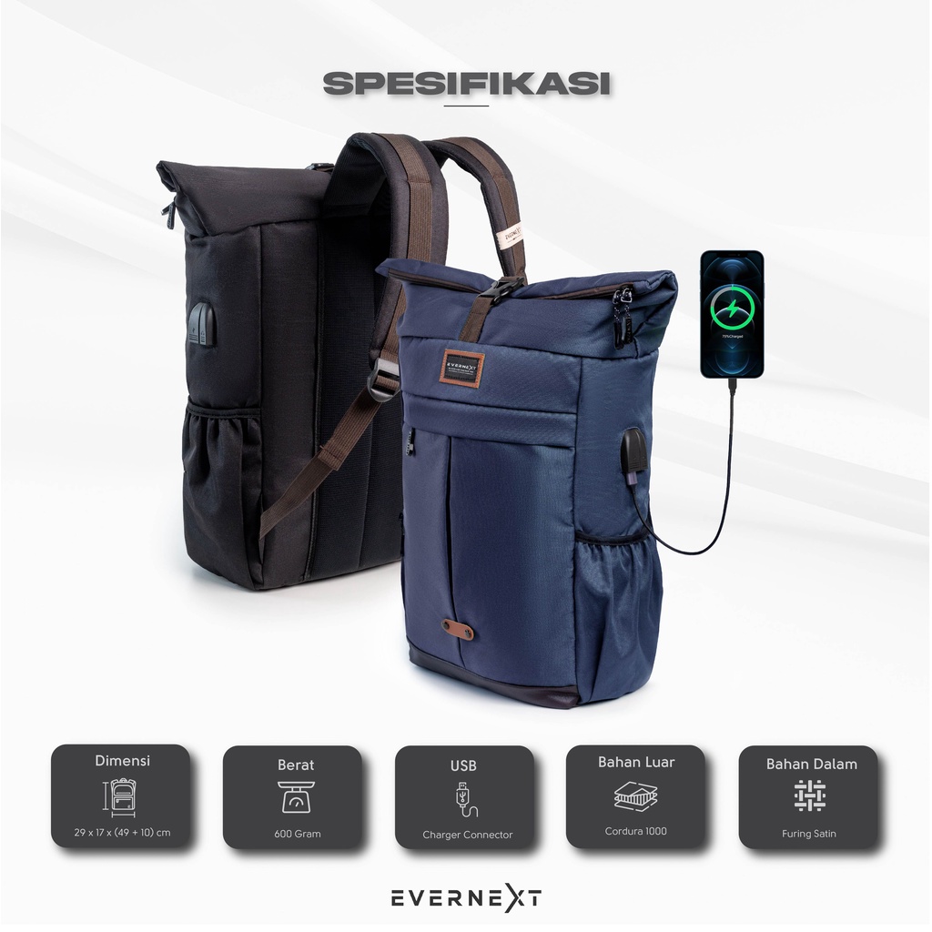 Tas Ransel Laptop IAC Absolute Harvard Backpack Up To 15 Inch - Tas Pria Tas Wanita Daypack - Sekolah Kuliah Kerja Ransel Punggung Kapasitas Besar