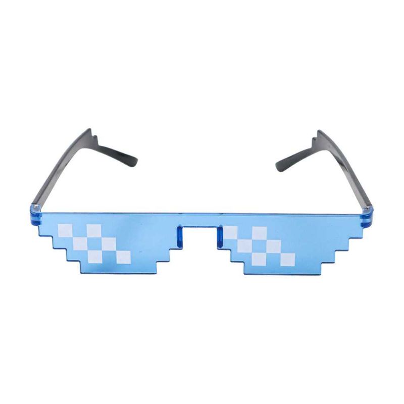 Sozzy Kacamata Model Pixel Minecraft Mosaics Thug Life Warna Biru