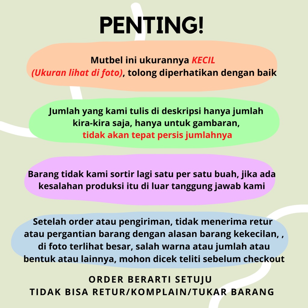 [50 gram] Mutbel PLONG WARNA Motif / Mutiara Belah / Mote Tempel