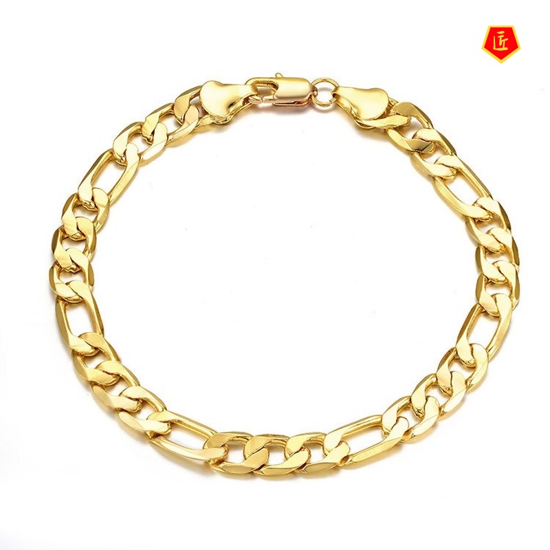 [Ready Stock]Creative Men's Gold Bracelet