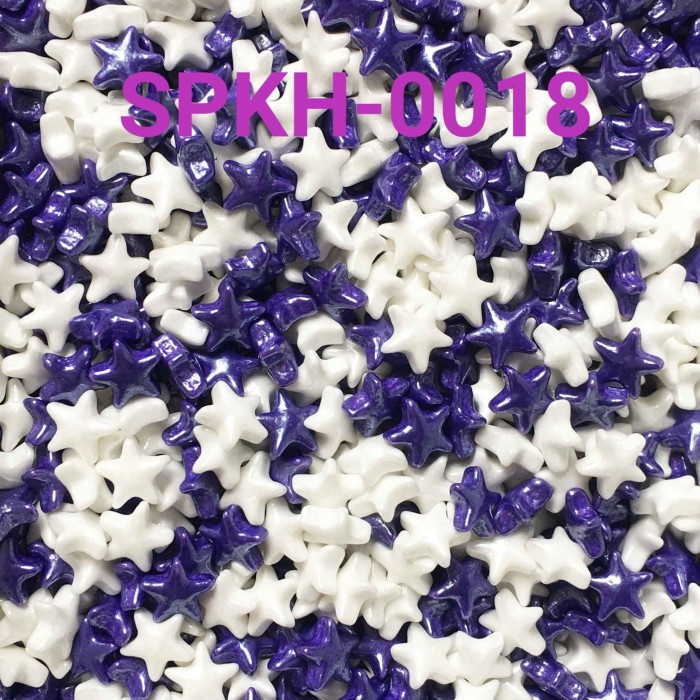 

SPKH-0018 SPRINKLES SPRINKLE SPRINKEL 500GR BINTANG PUTIH UNGU PROMO TERBARU
