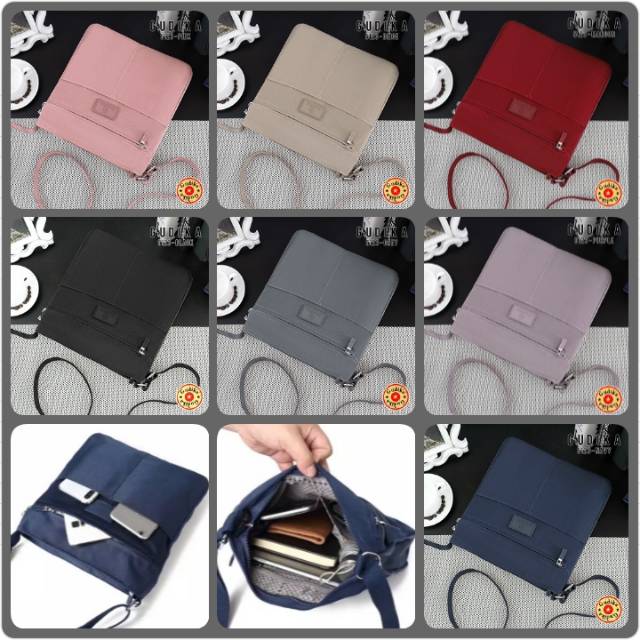 BIG SALE GUDIKA - Tas Selempang Couple Kece Import Original 5123 - Tas Wanita Selempang Bahu Kekinian Terbaru Bahan Nylon Waterproof Anti Air - slingbag - tas mini - bag - cewek - imut - fashion - branded - santai - tas - slempang - termurah - ori