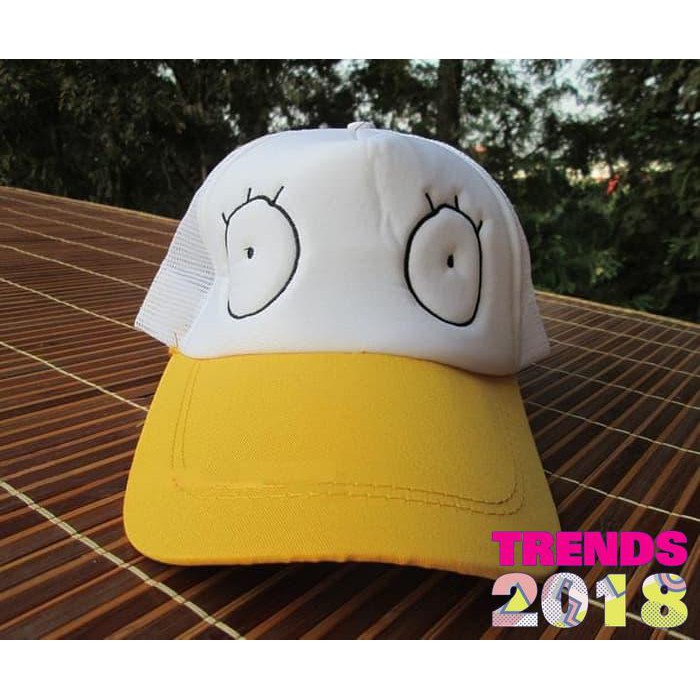 Promo Topi trucker anime gintama elizabeth putih kuning bebek net Murmer
