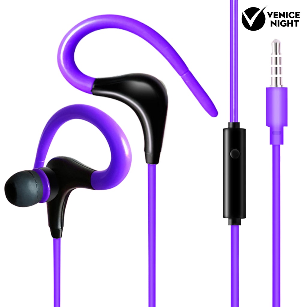 (VNEP) (Berkabel) Headset Earphone Kait Telinga Noise Reduction Ergonomis Anti Air Ketepatan Tinggi 3.5mm Untuk Sport / Lari