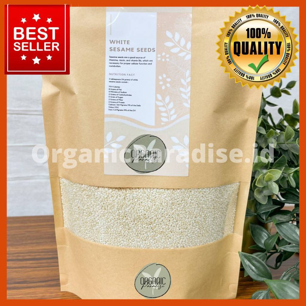 

Wijen Putih / Raw White Sesame 1 kg Premium Quality