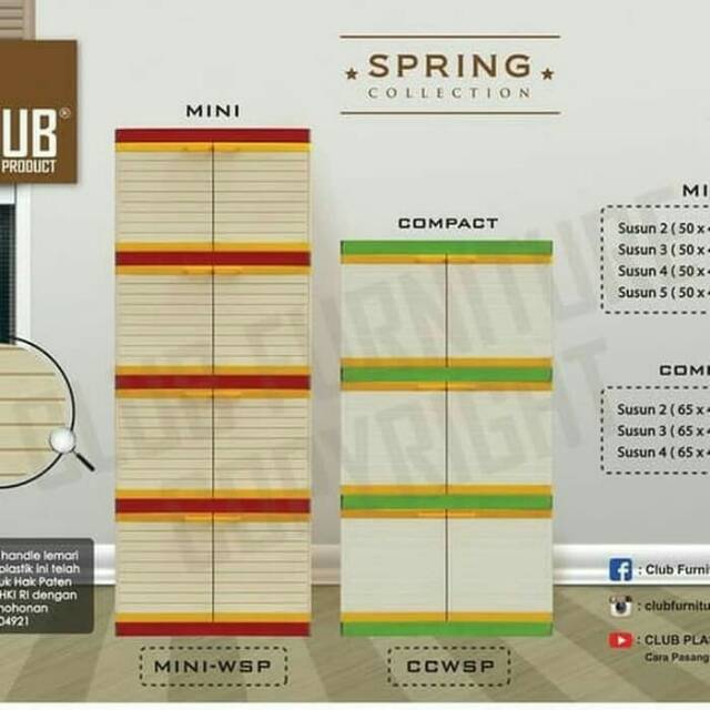 LEMARI PLASTIK MINI CLUB SUSUN 4