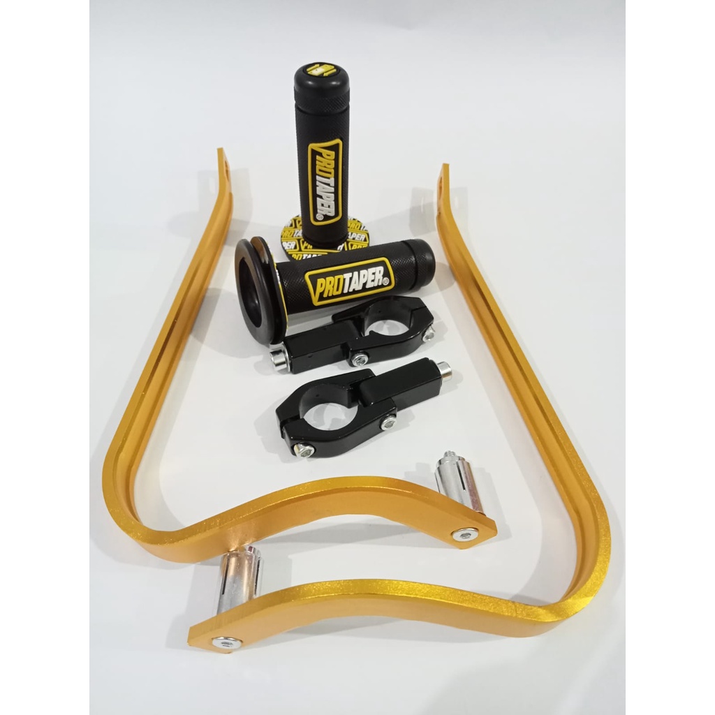 PROMO PAKET 2IN1 HANDGUARD TULANG BESI+HANDGRIP PROTAPER UNIVERSAL SEMUA JENIS MOTOR BISA PAKAI