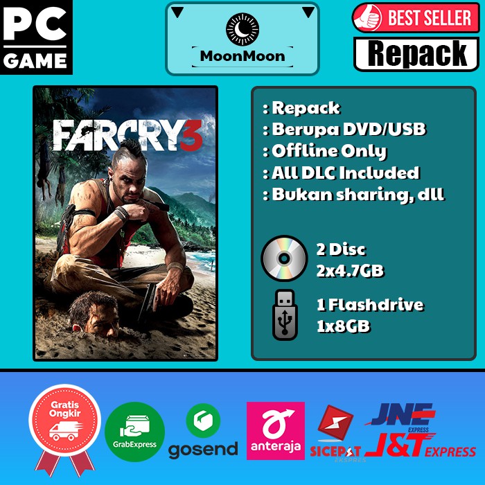 Far Cry 3 Deluxe Edition All DLCs DVD PC Game