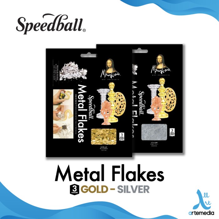 

Metal Flakes 3gram Serpihan Logam Speedball Mona Lisa