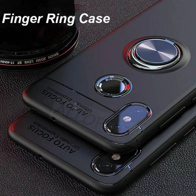 Case Xiomi Redmi Not 7 Auto Focus Ring Kickstand Premium SoftCase