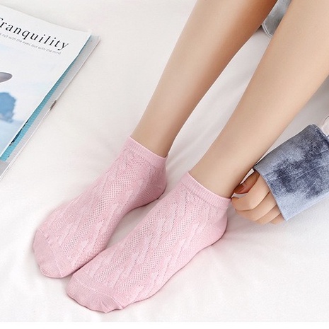 Gobra ♕ KK027 Kaos Kaki (Tanpa Kemasan) Wanita Tipis Pendek Semata Kaki Motif Pattern Rajut Polos Fashion Korea Women Sock Import Murah