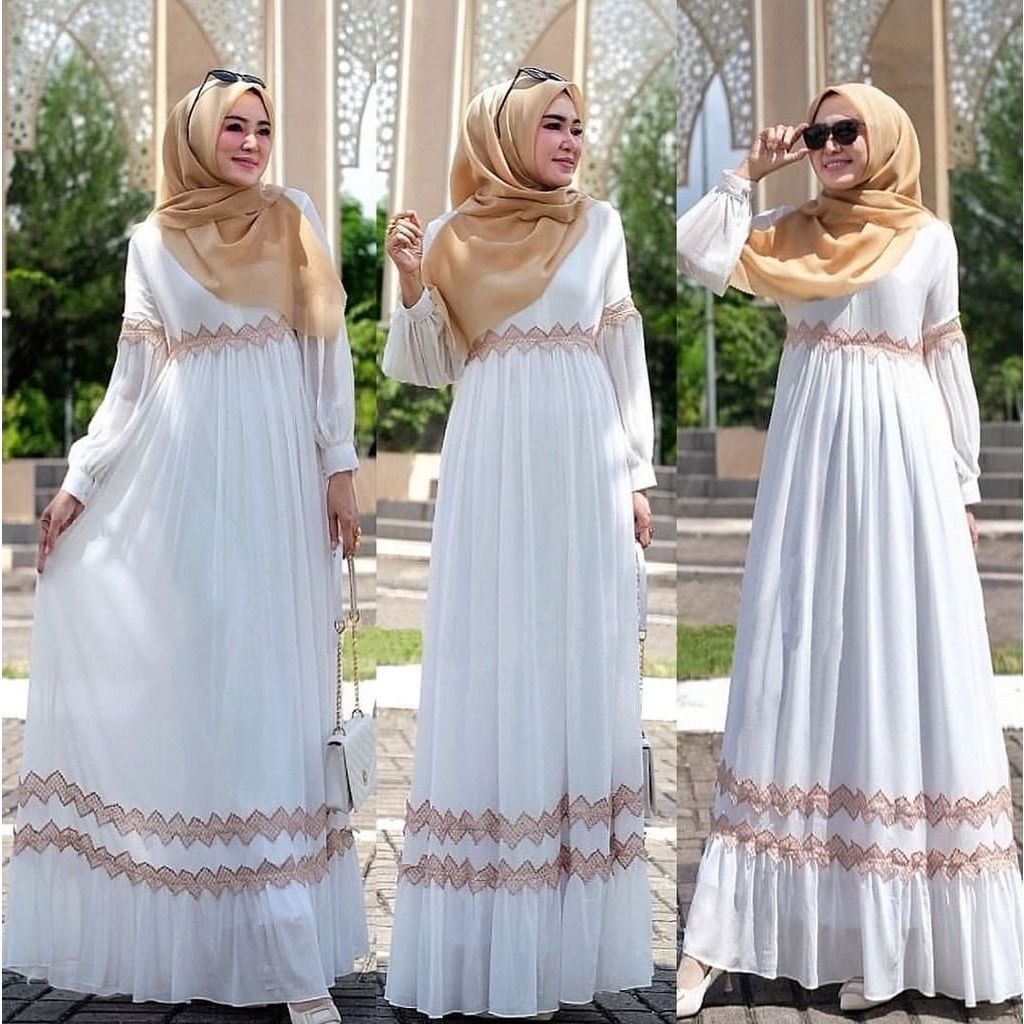 (AMD) GAMIS ELODI RENDA REMPEL DAILY BUSUI WANITA DRESS CERUTI