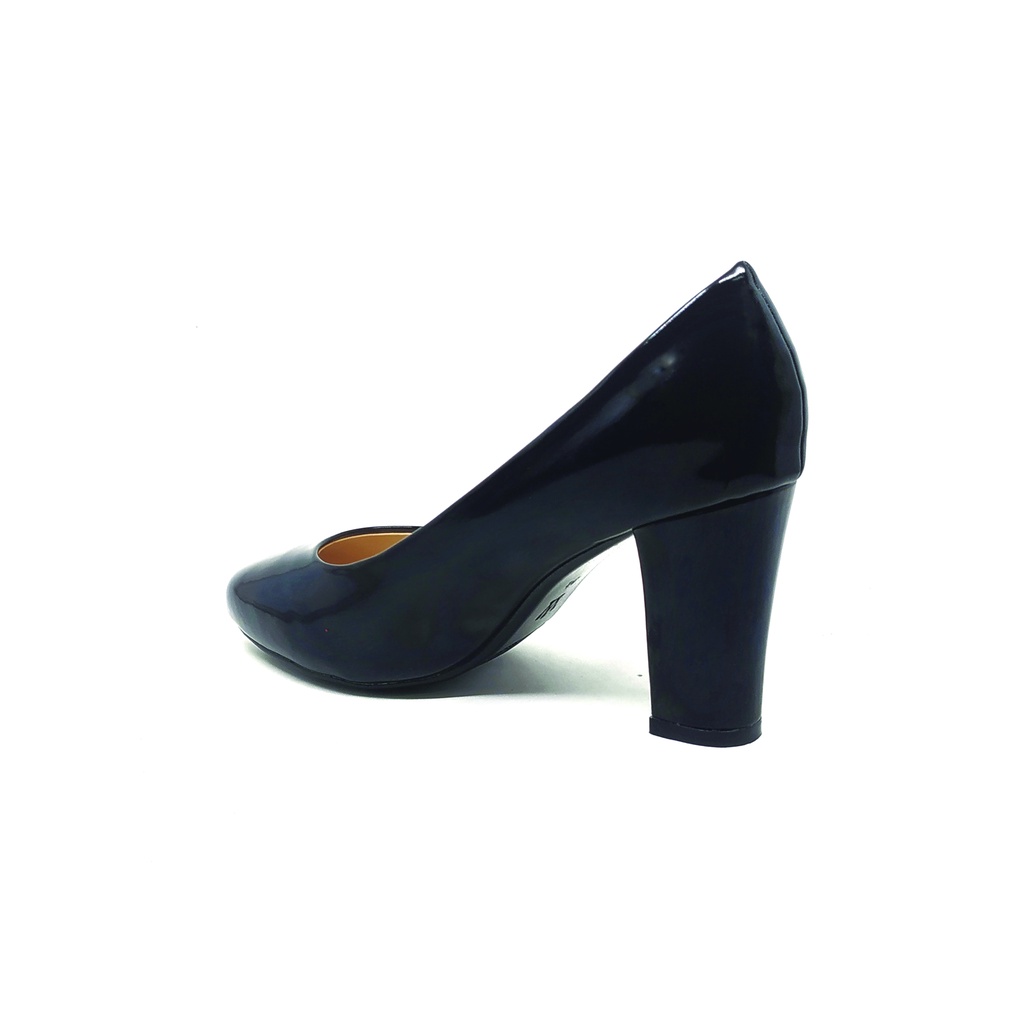 Workswell Sepatu Kerja Wanita High Heels 8cm Kode 584 Hitam Glosy