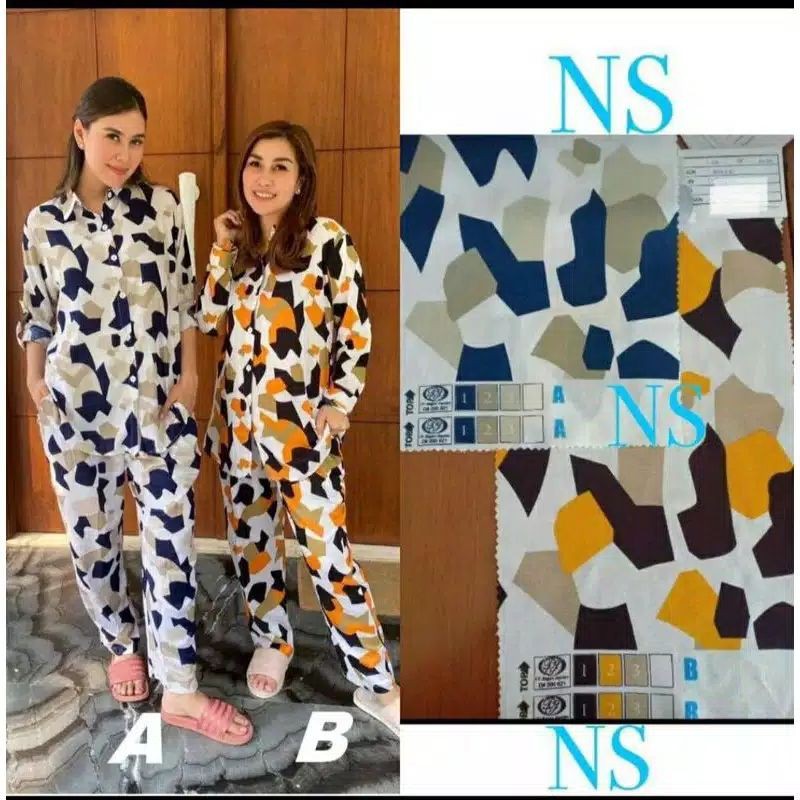 ONE SET RAYON VISCOSE ADEM//ONE SET PAJAMAS//one set rayon limited edition LD 102,muat BB 90~95Kg.