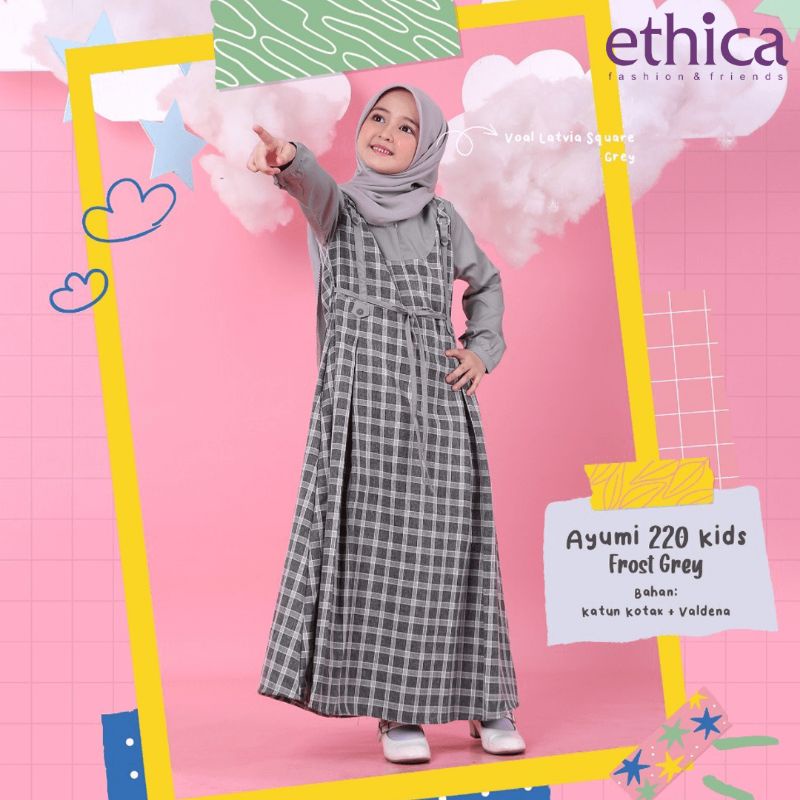 Ethica Ayumi 220 Kids frost grey size 4/Ayumi Kids/gamis anak