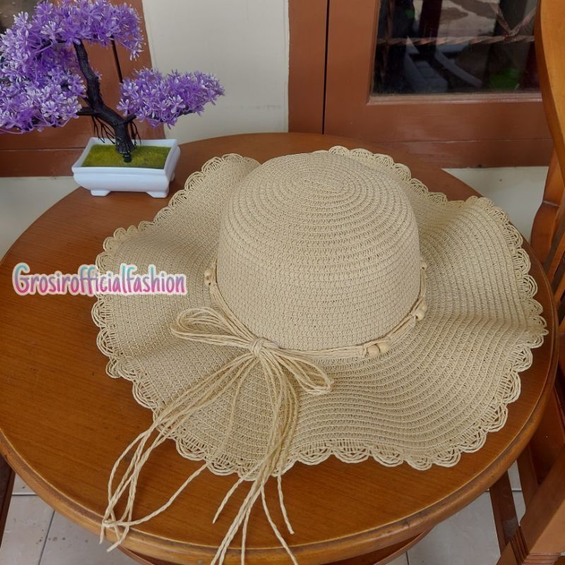 Topi pantai Gelombang Monte PG5 / Topi pantai import manik / /Topi pantai gelombang