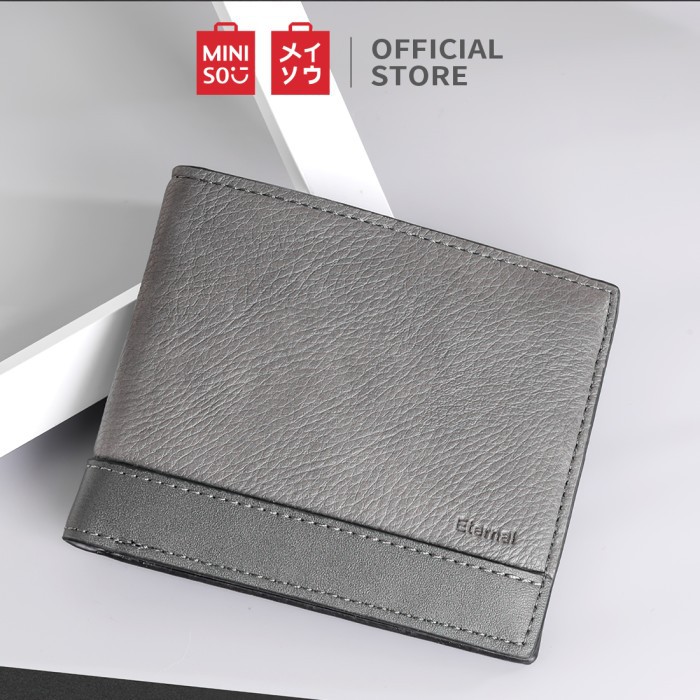 Promo  MINISO Dompet Pria Lelaki Dompet Pendek Kecil Wallet Simple Keren  hanya di shopee