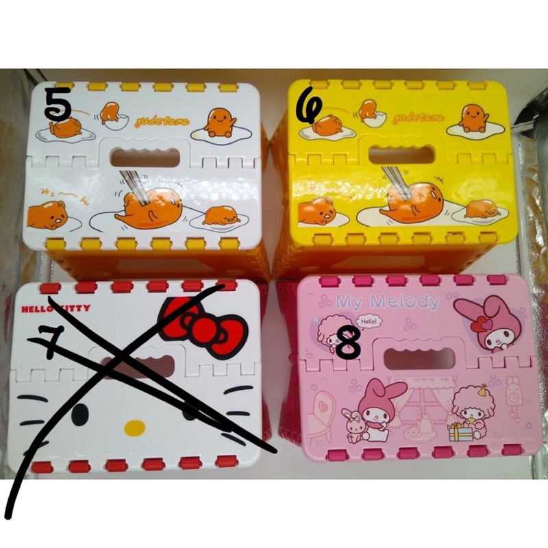 Bangku Lipat Hello Kitty Melody Doraemon Thomas Gudetama Twin star Kursi Folding travel