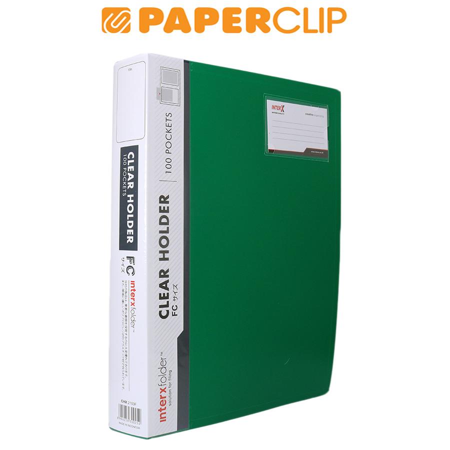 

CLEAR HOLDER INTERX CHX2100F 100 GREEN