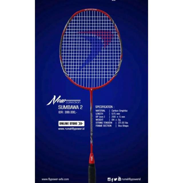 FLYPOWER Raket Badminton Sumbawa 2 (Batangan)