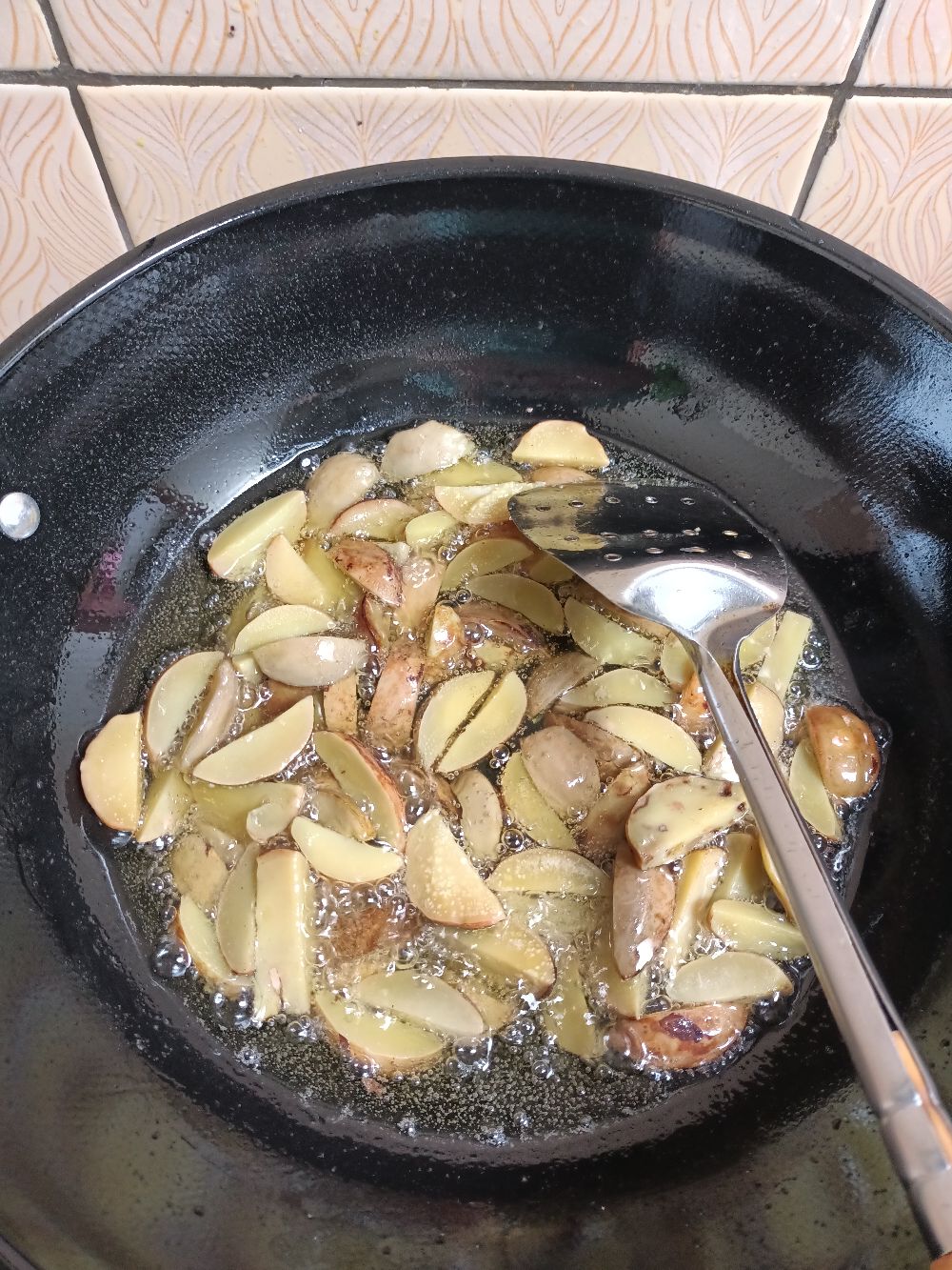 Wajan / Kuali Enamel Hitam Anti Lengket