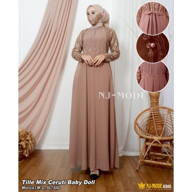 Realpict gamis mazaya dress//gamis lebaran terbaru//dress muslim//gamis pesta