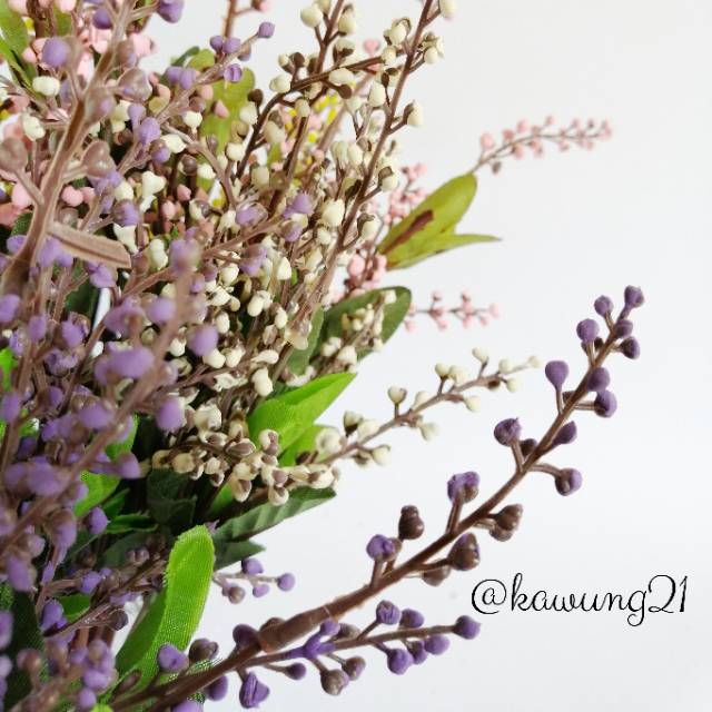 AF16 Bunga Putik Artificial Tanaman Hias Plastik Unik Cantik Dekorasi Rumah Properti Foto