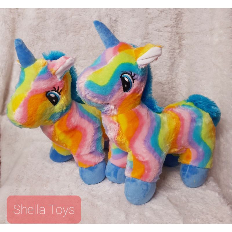 BONEKA Unicorn Rainbow Led dan non led Litle poni size XL &amp; L