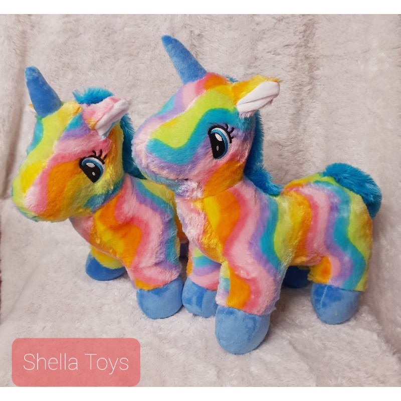 BONEKA Unicorn Rainbow Led dan non led Litle poni size XL &amp; L