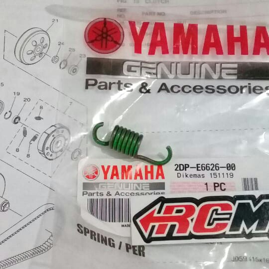 2DP-E6626-00 HARGA PERBIJI SPRING CLUTCH WEIGHT PER KAMPAS GANDA NMAX N MAX ORI ORIGINAL YAMAHA ASLI