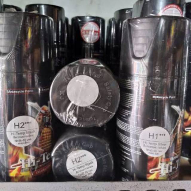 PILOK/PYLOK SAMURAI  ANTI PANAS HITAM dan SILVER  HI-TEMP H2*** CAT SEMPROT 300ML