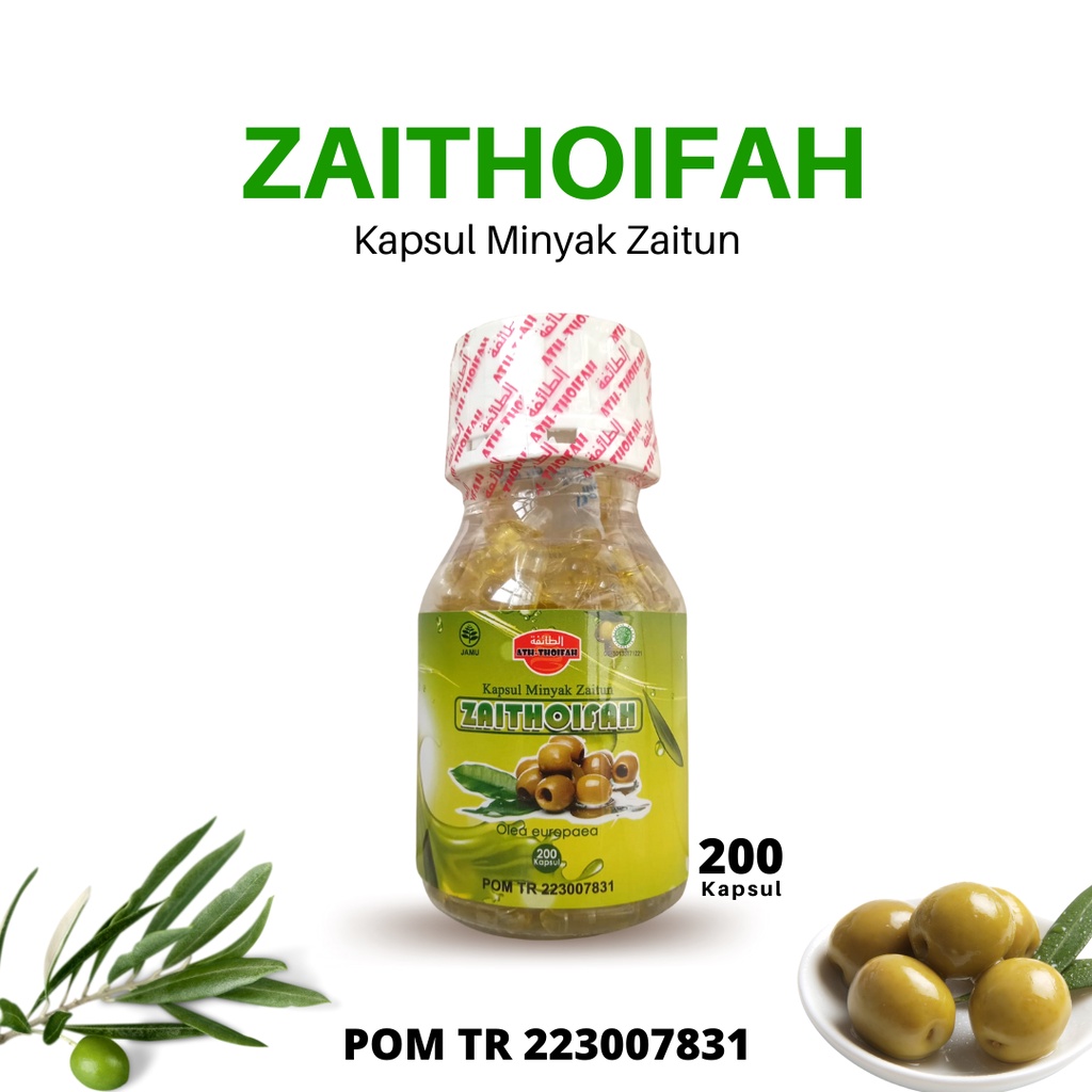 Zaithoifah Kapsul Minyak Zaitun Asli Thursina BPOM dan Halal 200kps