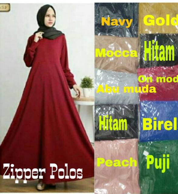 Gamis Polos Harian Jersey Super