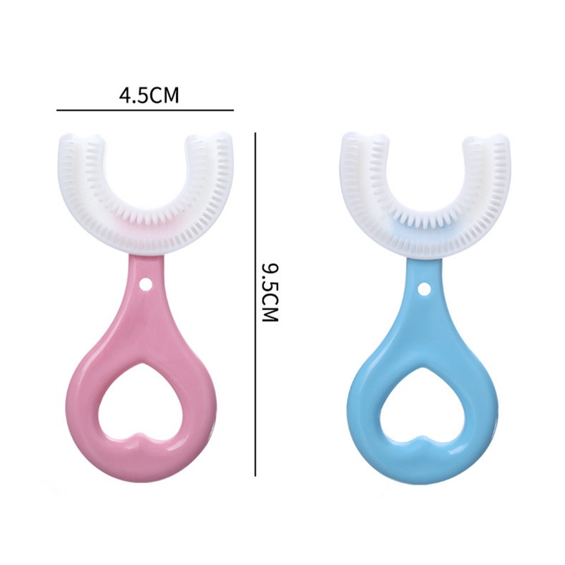4pcs Sikat Gigi Anak Bentuk U Bahan Silikon / Training Toothbrush / Tooth Brush Baby Silicon type U Sikat Gigi Anak Sikat-8
