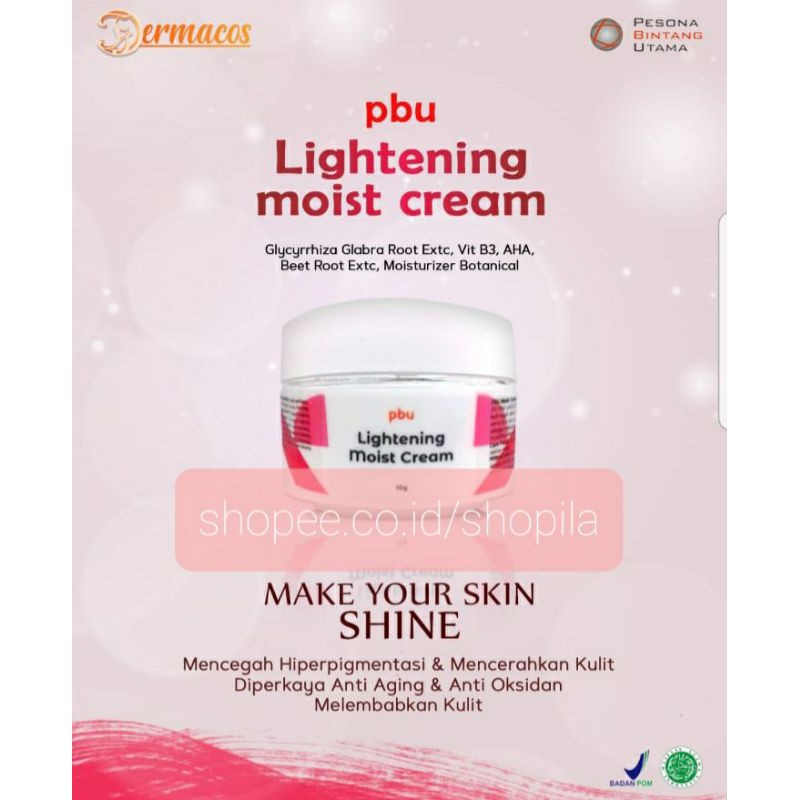 pbu lightening moist cream