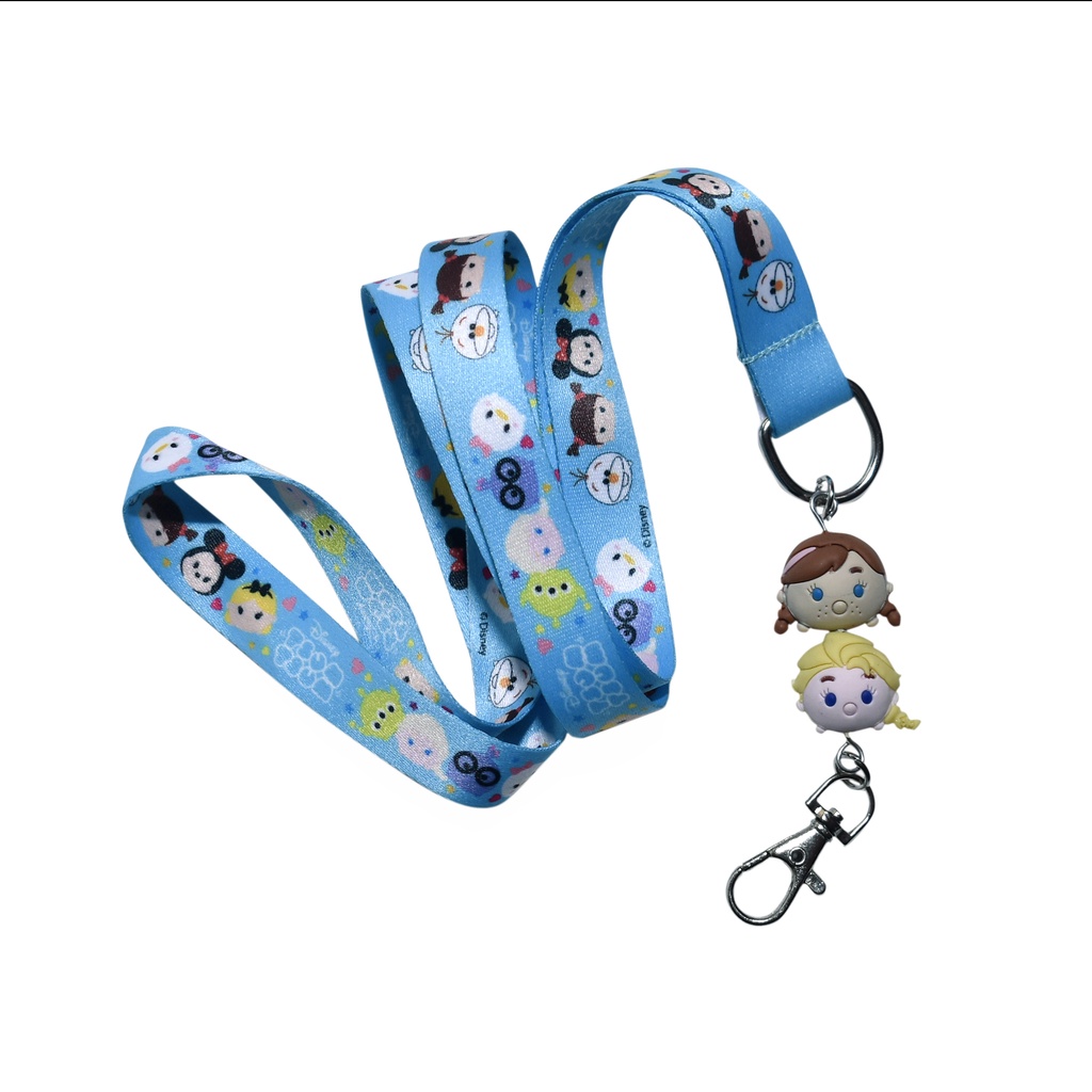 

DISNEY Tsum Tsum Lanyard Tali Gantungan ID Card Kunci Serbaguna Karakter Elsa Anna