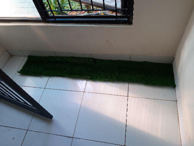Rumput Sintetis Swiss Ukuran 25x25cm Tebal 3cm Full Green