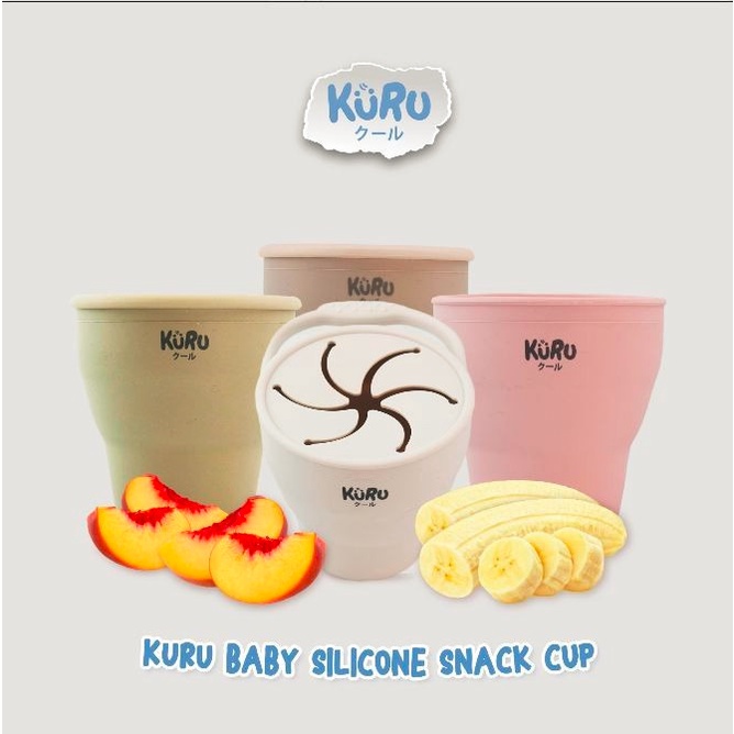 *lailaiorire* Kuru Baby Fruit Teether Feeder Empeng Dot Buah Sayur Putar Bayi / Kuru Baby Silicone Snack Cup - Tempat Makan Silikon Anak Bayi