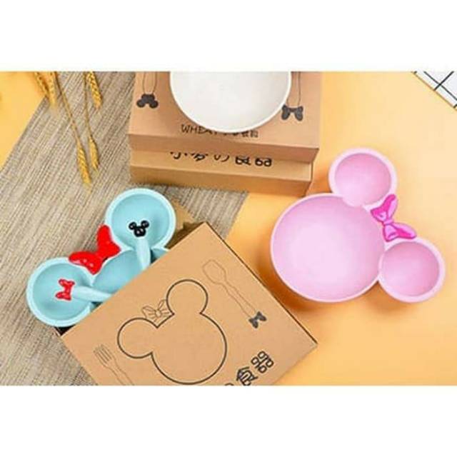 Piring makan bayi Mickey set