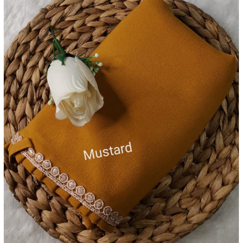 BERGO MARYAM KCB-LIPIT RENDA/AL'FADANI HIJAB-Mustard