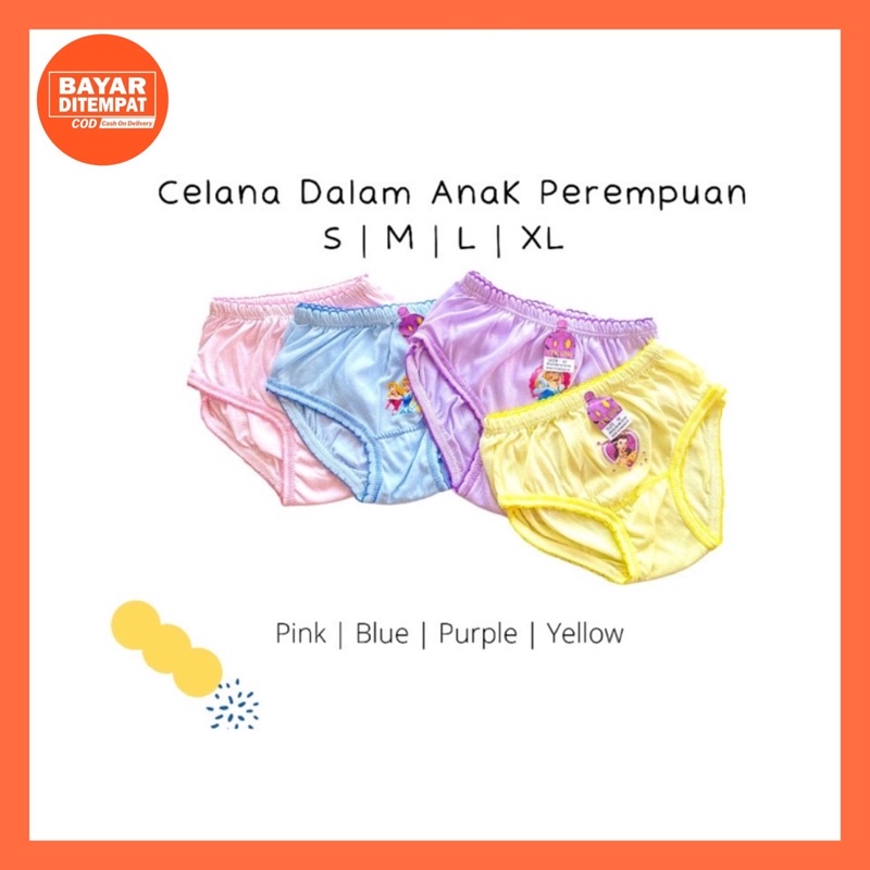 CD Celana Dalam Anak Perempuan Cewek Princes Kancut Celana Boxer Anak Perempuan Remaja ABG Katun Adem