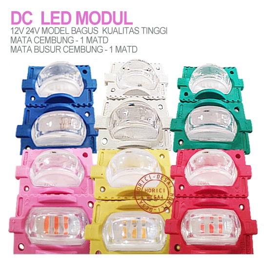 ASLI DC LAMPU LED STRIP MODUL 3W 12V IP67 WATERPROOF LED MATA BUSUR DAN MATA CEMBUNG